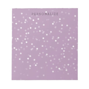 Lavender and White Bokeh Confetti Notepad