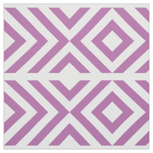 Lavender and White Chevrons and Diamonds Geometric Fabric
