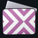 Lavender and White Chevrons Laptop Sleeve<br><div class="desc">Alternating lavender and white chevrons converge in this bold,  original geometric pattern. 

 

 Digitally created image. 
 Copyright © 2014 Claire E. Skinner. All rights reserved.</div>