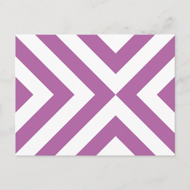 Lavender and White Chevrons Postcard (Front)