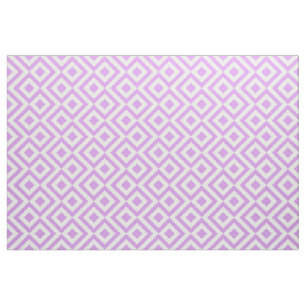Lavender and White Meander Geometric Pattern Fabric