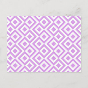 Lavender and White Meander Postcard