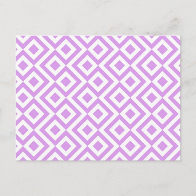 Lavender and White Meander Postcard (Front)