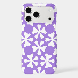 Lavender and White Modern Geometric Floral Pattern