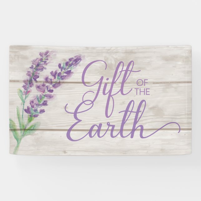 Lavender and Wood Gift of the Earth Essential Oils Banner (Horizontal)
