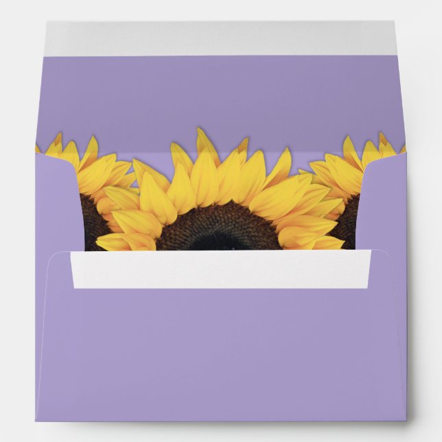 Lavender and Yellow Sunflower Envelope (Back (Bottom))