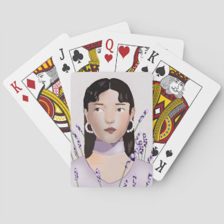 Lavender Anime Playing Cards