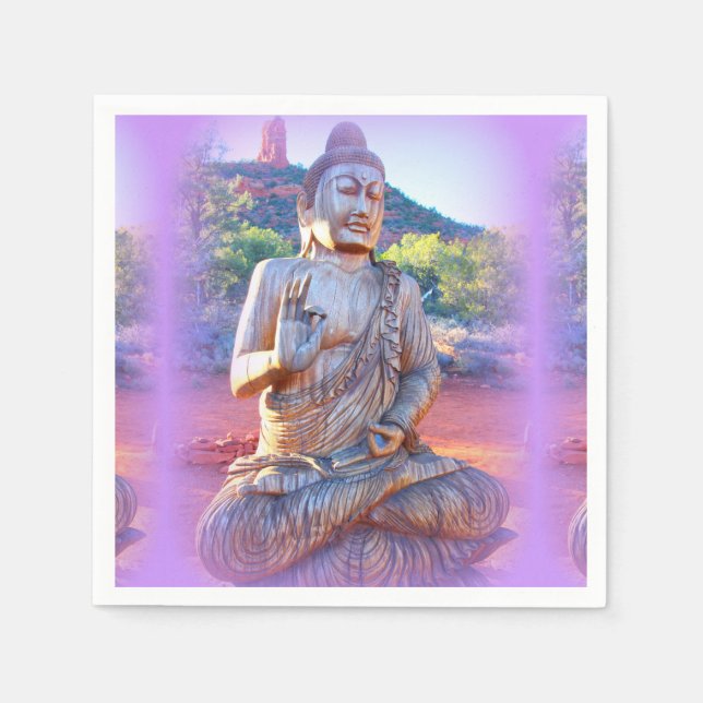 lavender aura buddha napkin (Front)