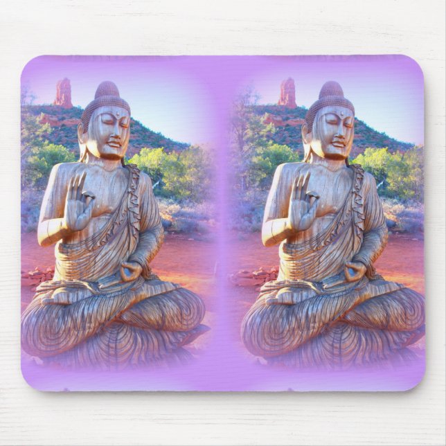 lavender aura buddhas mouse pad (Front)