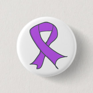 Lavender Awareness Loop as a Symbol 3 Cm Round Badge