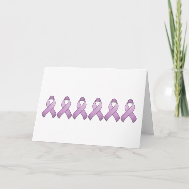 Lavender Awareness Ribbon Card (Front)