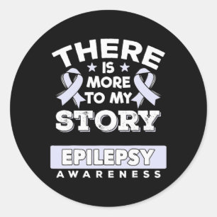 Lavender Awareness Ribbon Gift for Epilepsy Patien Classic Round Sticker