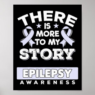 Lavender Awareness Ribbon Gift for Epilepsy Patien Poster
