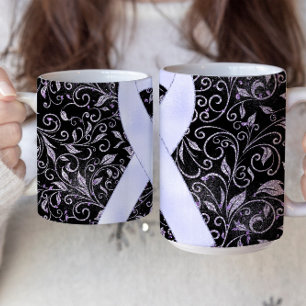 Lavender Awareness Ribbon Mug Design