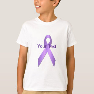 Lavender Awareness Ribbon Template Kids T-shirt