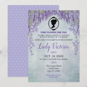 Lavender Baby Shower Tea Party Invitation