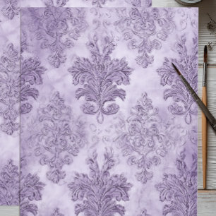 Lavender Baroque Scroll  Tissue Paper