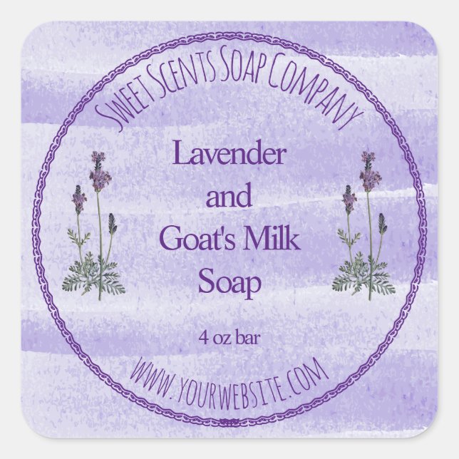 Lavender Bath and Cosmetics Label (Front)