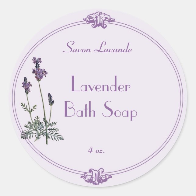 Lavender Bath Soap Label (Front)