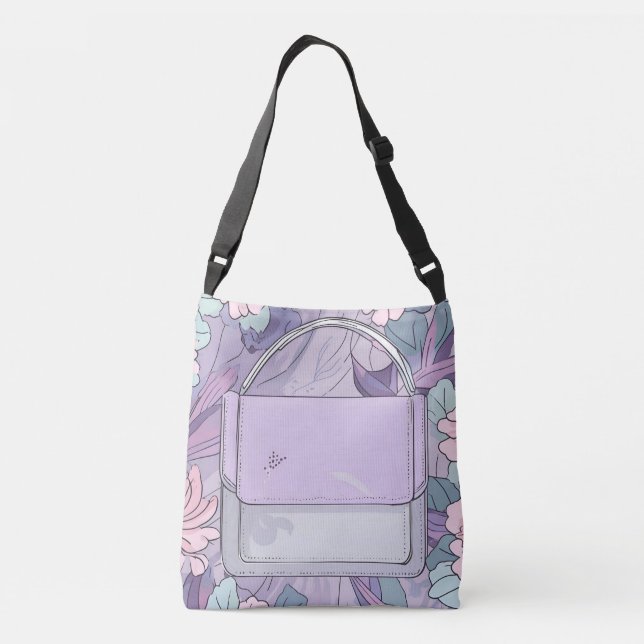 Lavender Beauty Purse AI art  Crossbody Bag (Back)