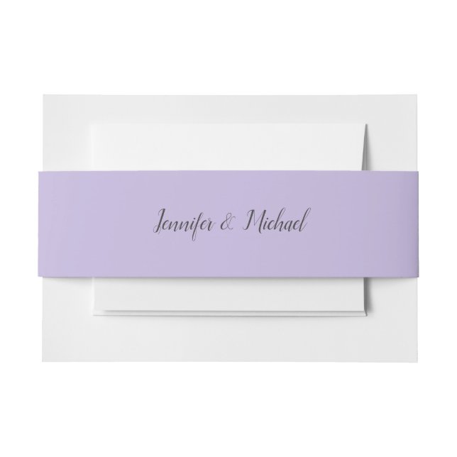 Lavender Belly Bands Invitation Belly Band (Front Example)