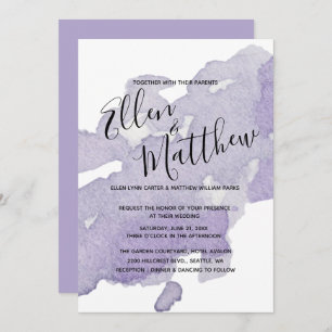 Lavender Berry  - Wedding Invitation - Modern