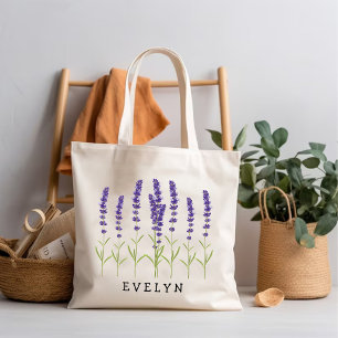 Lavender Birth month flower / Mum Birthday Tote Bag