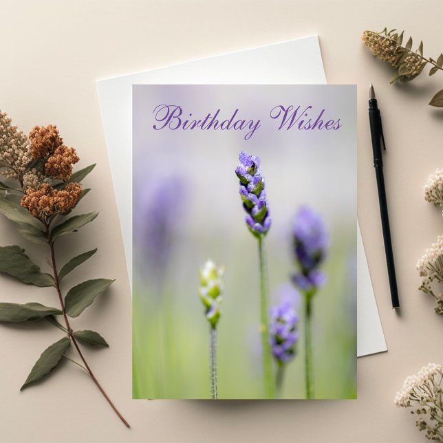 Lavender Birthday Wishes Card (Creator Uploaded)