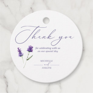 Lavender Bliss Elegant Watercolor Favour Tags