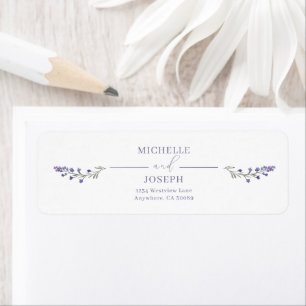 Lavender Bliss Elegant Watercolor Return Address Label