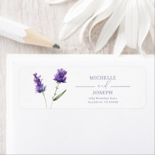 Lavender Bliss Elegant Watercolor Return Address Return Address Label