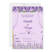 Lavender Bliss Save The Date Customisable Card
