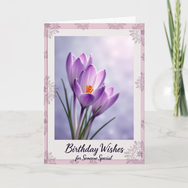 Lavender Bloom Birthday Card (Front)