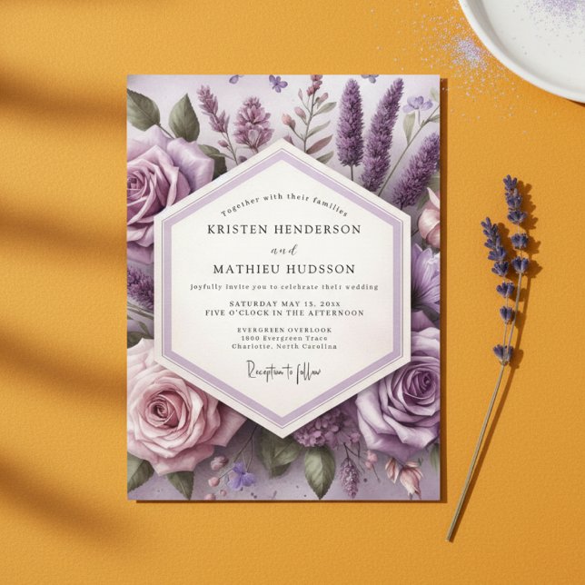Lavender Bloom Ethereal Wedding Invitation (Creator Uploaded)