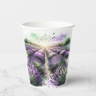 Lavender Bloom Serenity Mug  Paper Cups