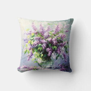 Lavender Blooming Lilac Bouquet Cushion