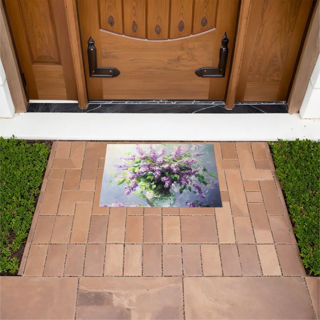 Lavender Blooming Lilac Bouquet Doormat (Outdoor)