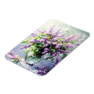 Lavender Blooming Lilac Bouquet Magnet
