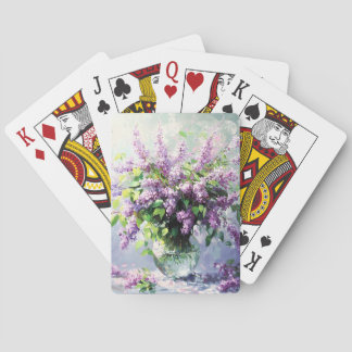 Lavender Blooming Lilac Bouquet Playing Cards