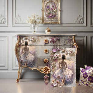 Lavender Blooms, Ballerina's back, Fantasy Tissue Paper