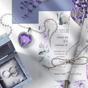 Lavender Blooms Wedding Invitation