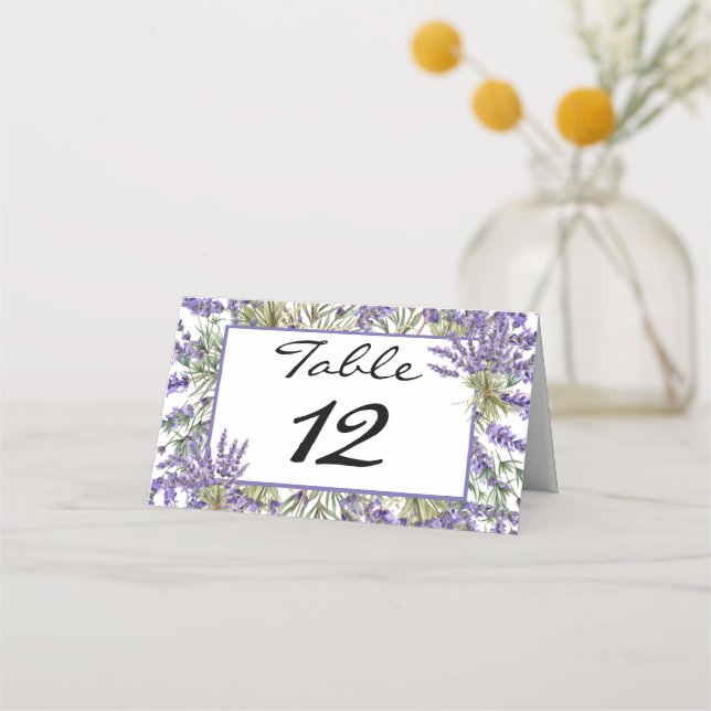 Lavender Blossom Garden  Place Card (Front)