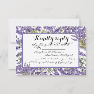 Lavender Blossom Garden Song Request RSVP Card