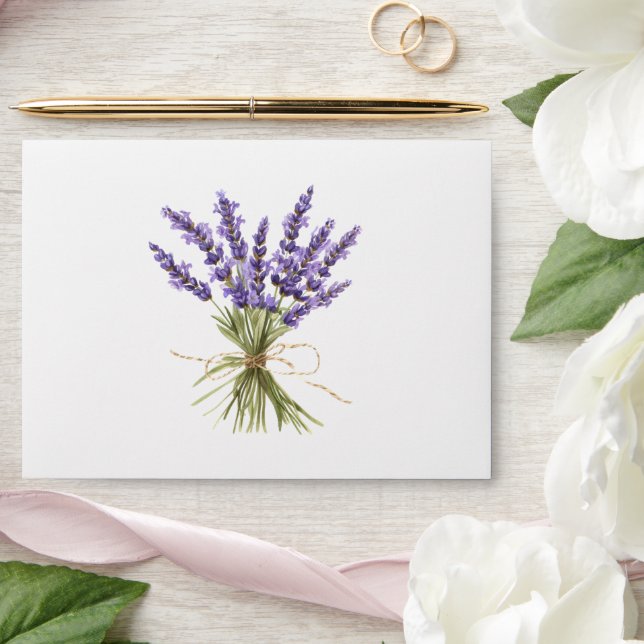 Lavender Blossom Garden Wedding Envelope (Wedding)
