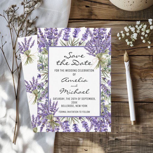 Lavender Blossom Garden Wedding Save The Date (Creator Uploaded)