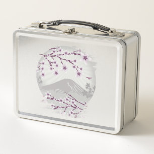 Lavender Blossom Metal Lunch Box