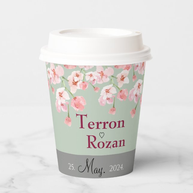 Lavender Blossom  Paper Cups (Front)