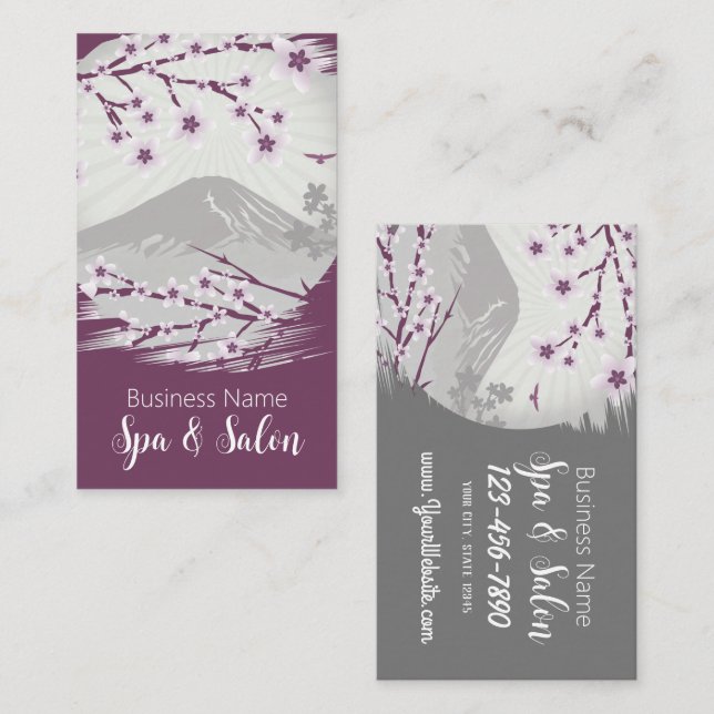 Lavender Blossom Spa and Salon Business Card (Front/Back)