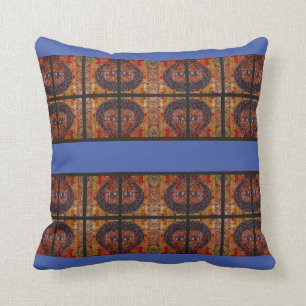 Lavender Blue Accent Ethiopian Traditional  Throw  Cushion