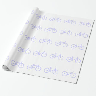 Lavender Blue Bicycle Wrapping Paper
